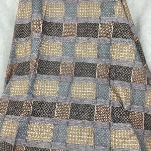 Vintage Waverly Home Interior Cotton Fabric 69” x 54” Masculine Geometric